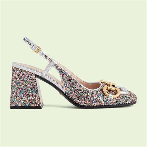 gucci lovelight mid-heel slingback with horsebit|Women's Designer Luxury Mid Heels Pumps .